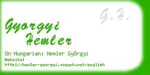 gyorgyi hemler business card